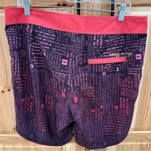 William Murray Golf Words of Wisdom Purple and Pink Board Shorts - Picture 7 of 12